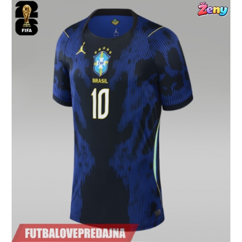 Lacne Ženy Futbalové dres Brazília Neymar Jr #10 MS 2026 Krátky Rukáv - Preč